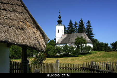 Szennai Szabadtéri Néprajzi Múzeum (skanzen)-stock-foto
