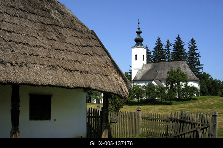 Szennai Szabadtéri Néprajzi Múzeum (skanzen)-stock-foto