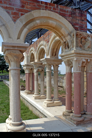 Somogyvár, a Szent Egyed bencés apátság romjai-stock-foto