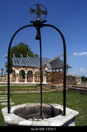 Somogyvár, a Szent Egyed bencés apátság romjai-stock-foto