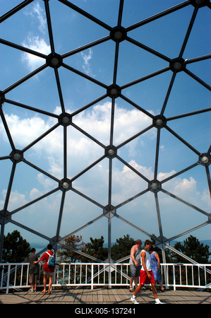A Gömbkilátó Balatonbogláron-stock-foto