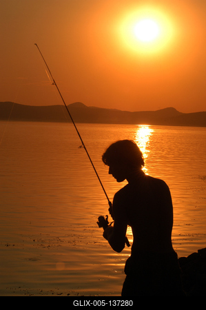 Naplemente a Balatonon-stock-foto