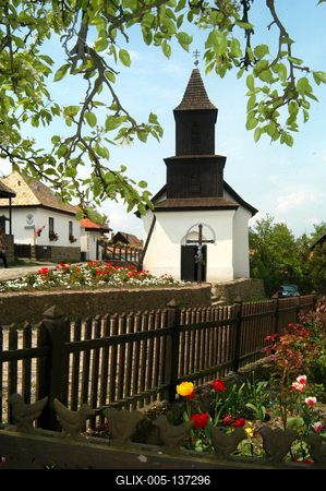 Hollókő, Ófalu védett falurész-stock-foto
