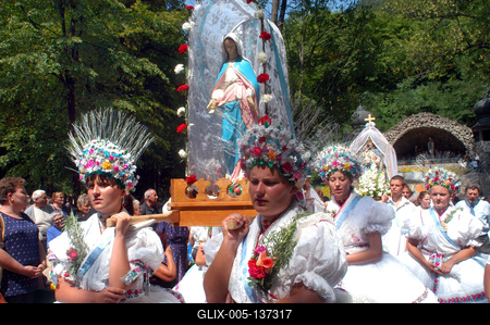 Mátraverebély, Nagyboldogasszony napi búcsú-stock-foto