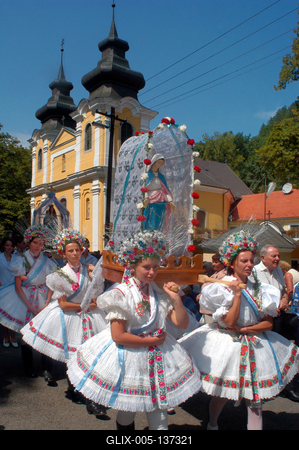 Mátraverebély, Nagyboldogasszony napi búcsú-stock-foto