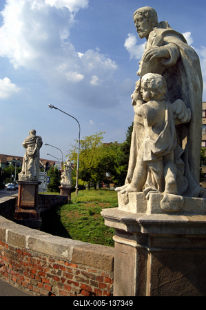 Vác, Gombás-patak hídja (Kőszentes híd)-stock-foto