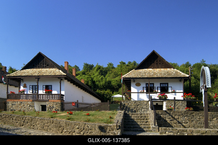 Hollókő, Ófalu védett falurész-stock-foto