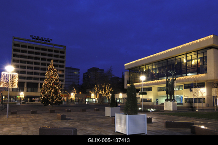 Salgótarján belvárosa-stock-foto