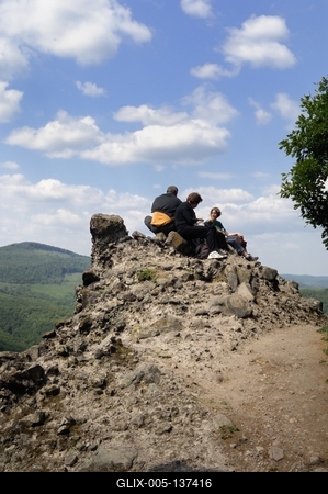 A Vadálló-kövek a Visegrádi-hegységben-stock-foto