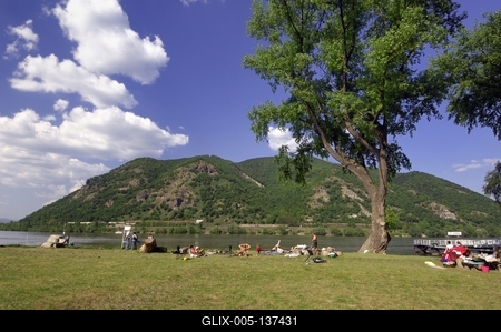 A Dunakanyar látványa Dömösnél-stock-foto