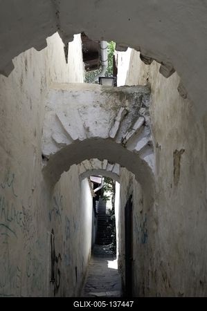 Sikátor Szentendre belvárosában-stock-foto