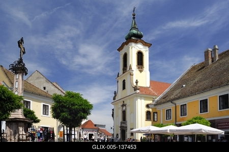 Szentendre, Fő tér-stock-foto