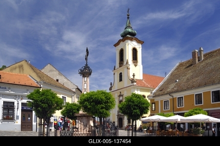 Szentendre, Fő tér-stock-foto