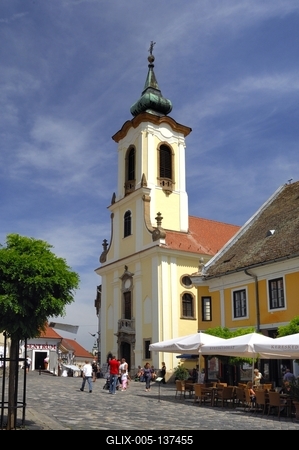 Szentendre, Fő tér-stock-foto