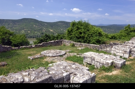 Visegrád, Sibrik-dombi római erőd és ispáni vár-stock-foto