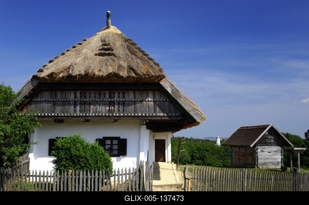 Szentendrei Szabadtéri Néprajzi Múzeum-stock-foto