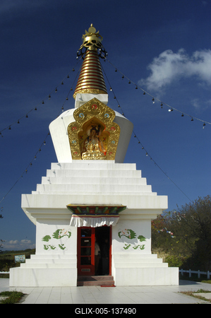 Tar, Buddhista sztúpa-stock-foto