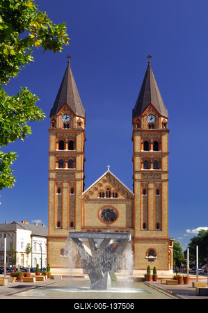 Nyíregyháza, római katolikus templom-stock-foto