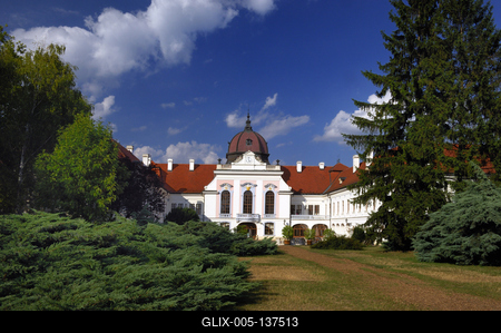 Gödöllő, Grassalkovich-kastély-stock-foto