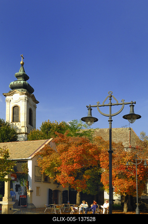 Szentendre, Preobrazsenszka-templom-stock-foto