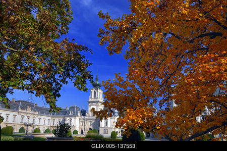 Keszthely, Festetics-kastély-stock-foto