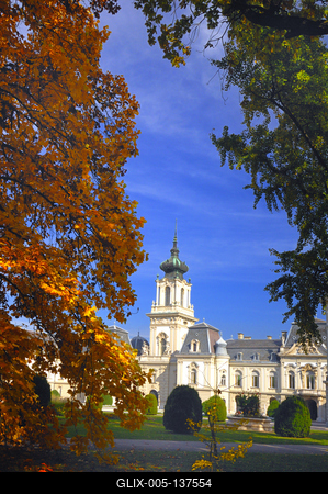 Keszthely, Festetics-kastély-stock-foto