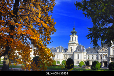 Keszthely, Festetics-kastély-stock-foto