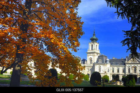 Keszthely, Festetics-kastély-stock-foto