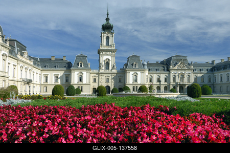 Keszthely, Festetics-kastély-stock-foto