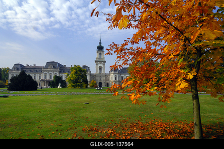 Keszthely, Festetics-kastély-stock-foto