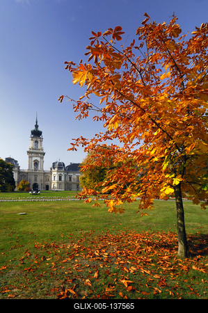 Keszthely, Festetics-kastély-stock-foto