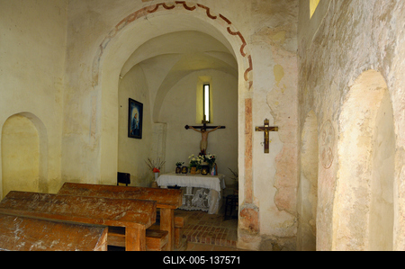 Egregy (Hévíz), Árpád-kori Szent Magdolna templom-stock-foto