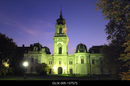 Keszthely, Festetics-kastély-stock-foto