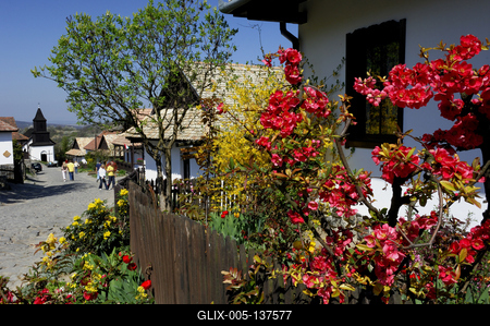 Hollókő, Ófalu védett falurész-stock-foto