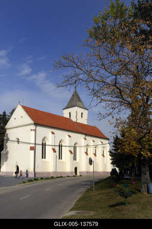 Kőröshegy, Római katolikus templom-stock-foto