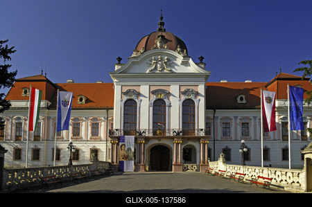 Gödöllő, Grassalkovich-kastély-stock-foto