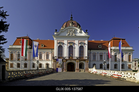 Gödöllő, Grassalkovich-kastély-stock-foto