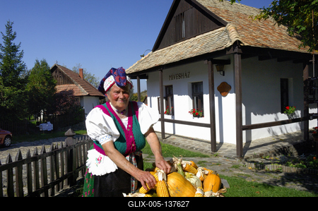 Hollókő, Ófalu védett falurész-stock-foto