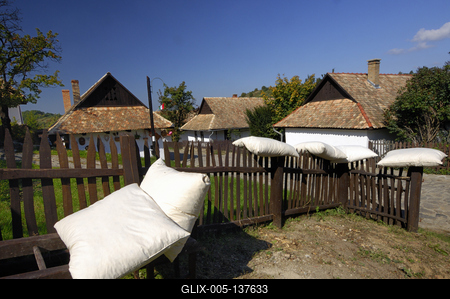 Hollókő, Ófalu védett falurész-stock-foto