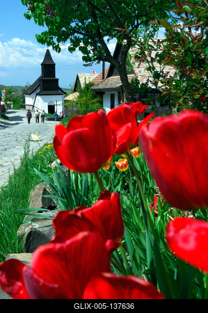 Hollókő, Ófalu védett falurész-stock-foto