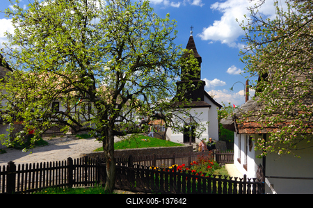 Hollókő, Ófalu védett falurész-stock-foto