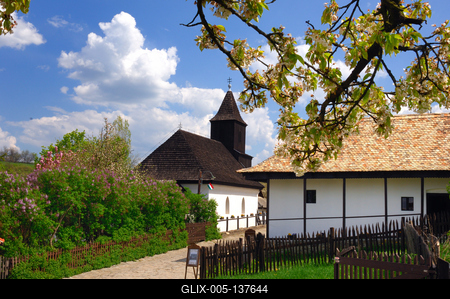 Hollókő, Ófalu védett falurész-stock-foto