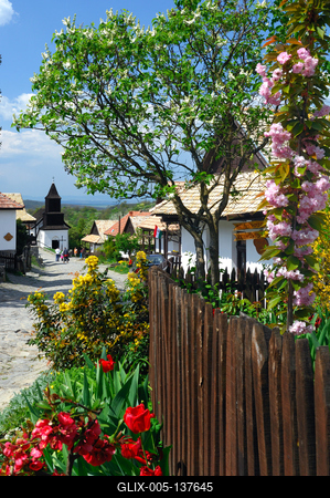 Hollókő, Ófalu védett falurész-stock-foto