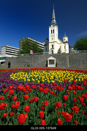 Salgótarján belvárosa-stock-foto