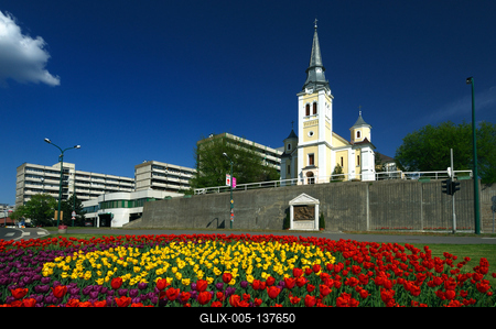 Salgótarján belvárosa-stock-foto