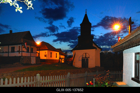 Hollókő, Ófalu védett falurész-stock-foto