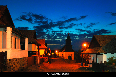 Hollókő, Ófalu védett falurész-stock-foto