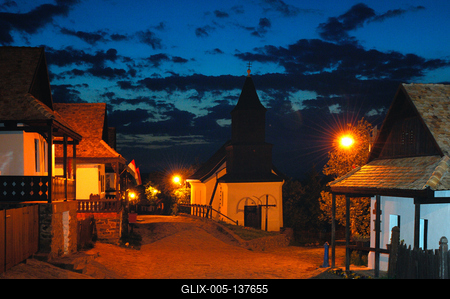 Hollókő, Ófalu védett falurész-stock-foto