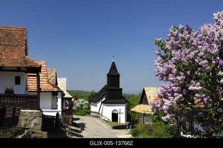 Hollókő, Ófalu védett falurész-stock-foto