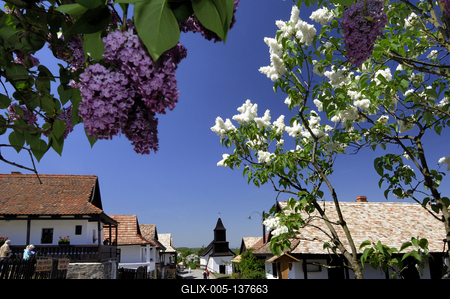 Hollókő, Ófalu védett falurész-stock-foto